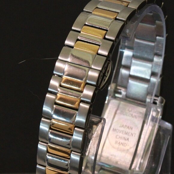Bulova Diamonds Collection Ladies Tank Watch Two Tone Diamond Indices 21mm main image 12